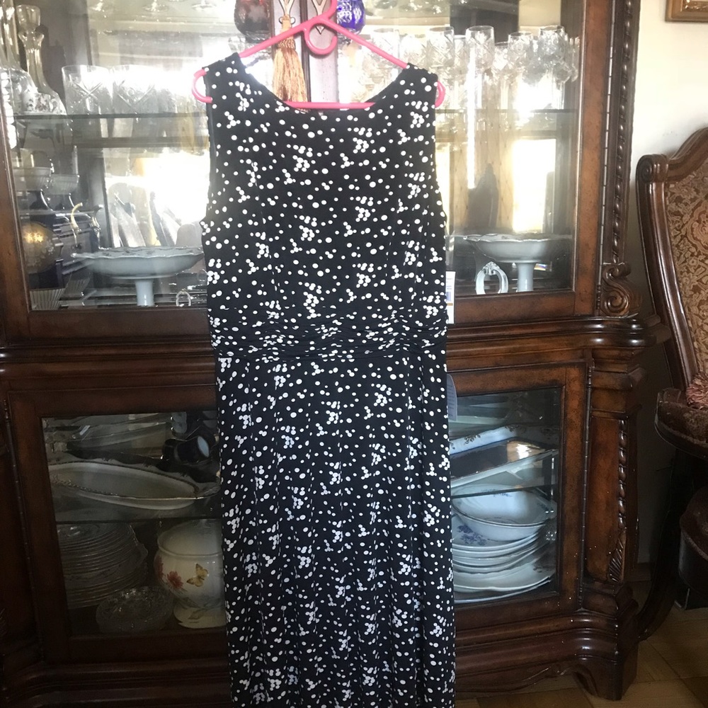 Polka dot midi dress